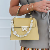 Ocher Yellow Stone Chain Bag
