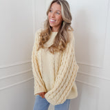 Yellow Cable Oversized Sweater