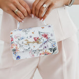 White Flower Buckle Bag