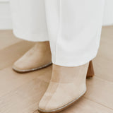 Beige Diamond Edge Boots