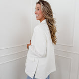 White Alaina Triple Pocket Blazer