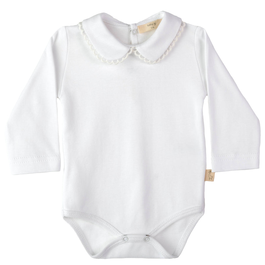 BABY - White Wavy Detail Collar Body