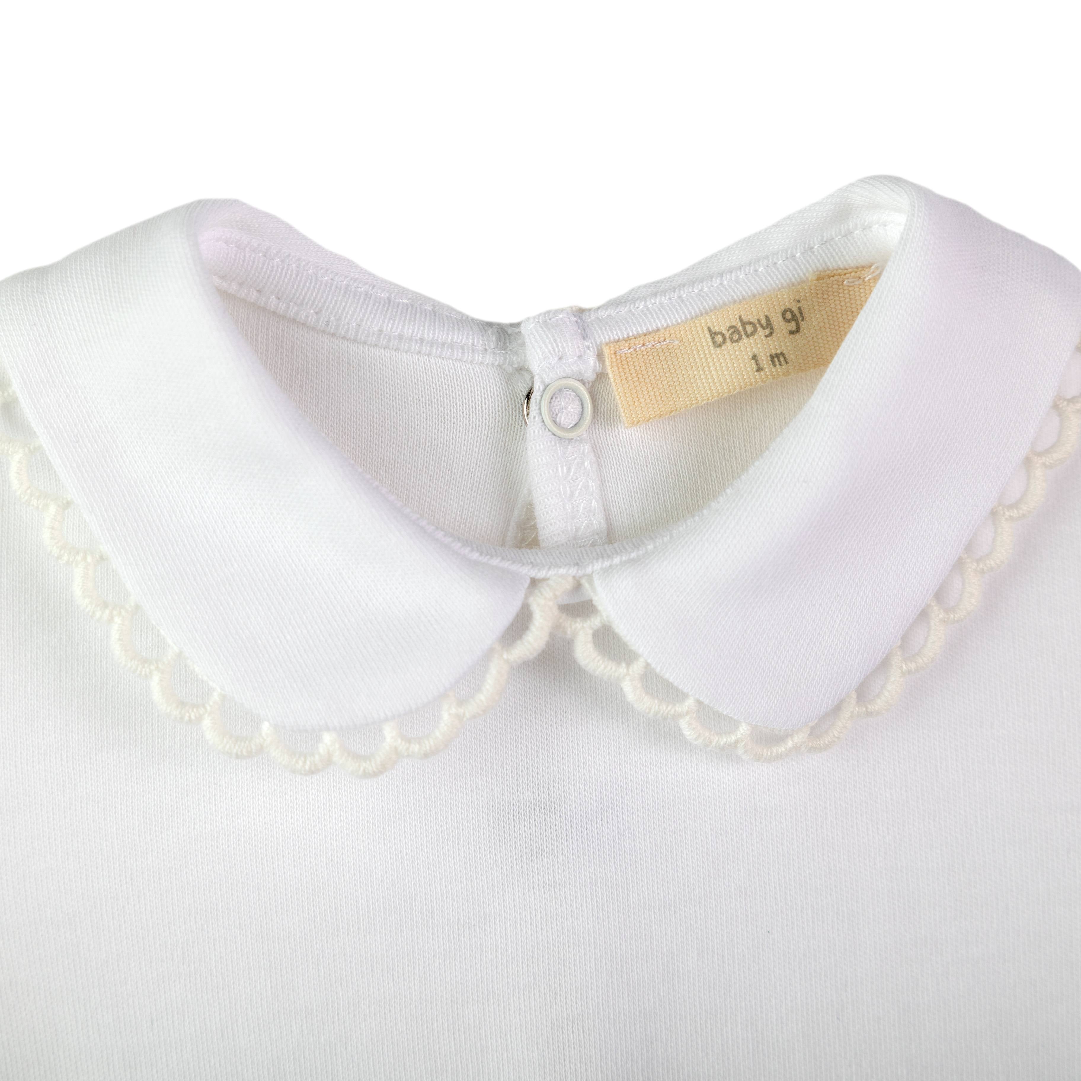 BABY - White Wavy Detail Collar Body