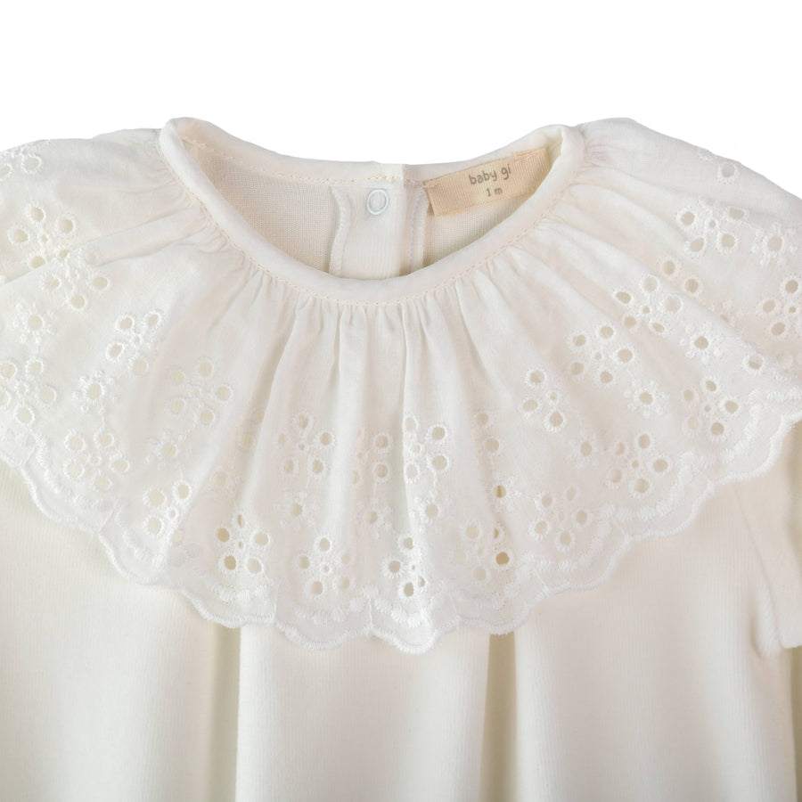 BABY - Ivory Broderie Collar Bodysuit