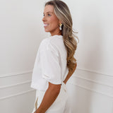 White Cherry Print T-Shirt