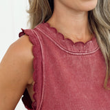 Raspberry Scallop Kristy Dress