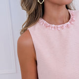 Light Pink Eleni Sequin Detailled Dress