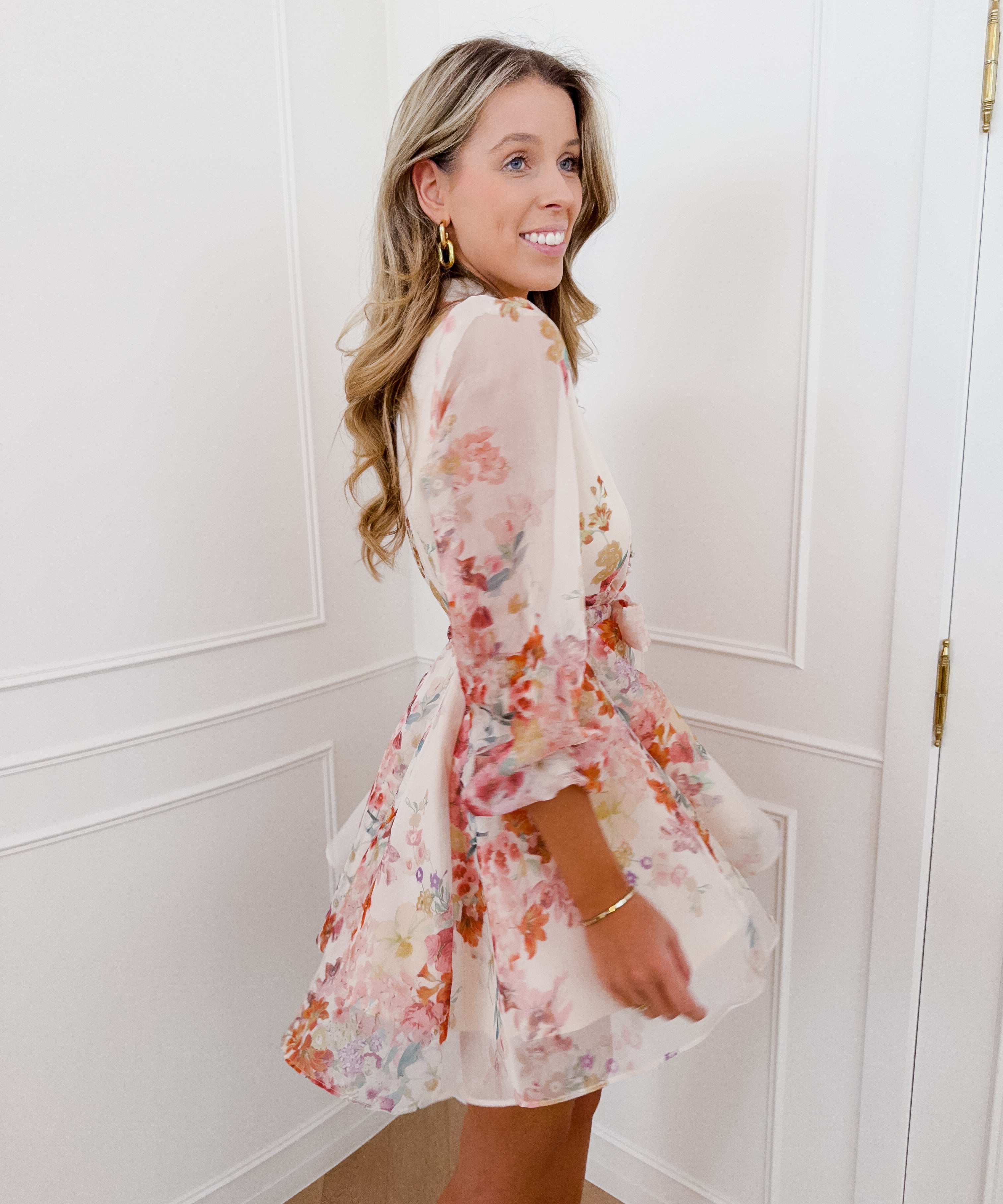 Multicolor Floral Marianne Button Dress