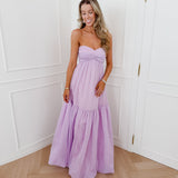 Lilac Fauve Crossed Back Dress
