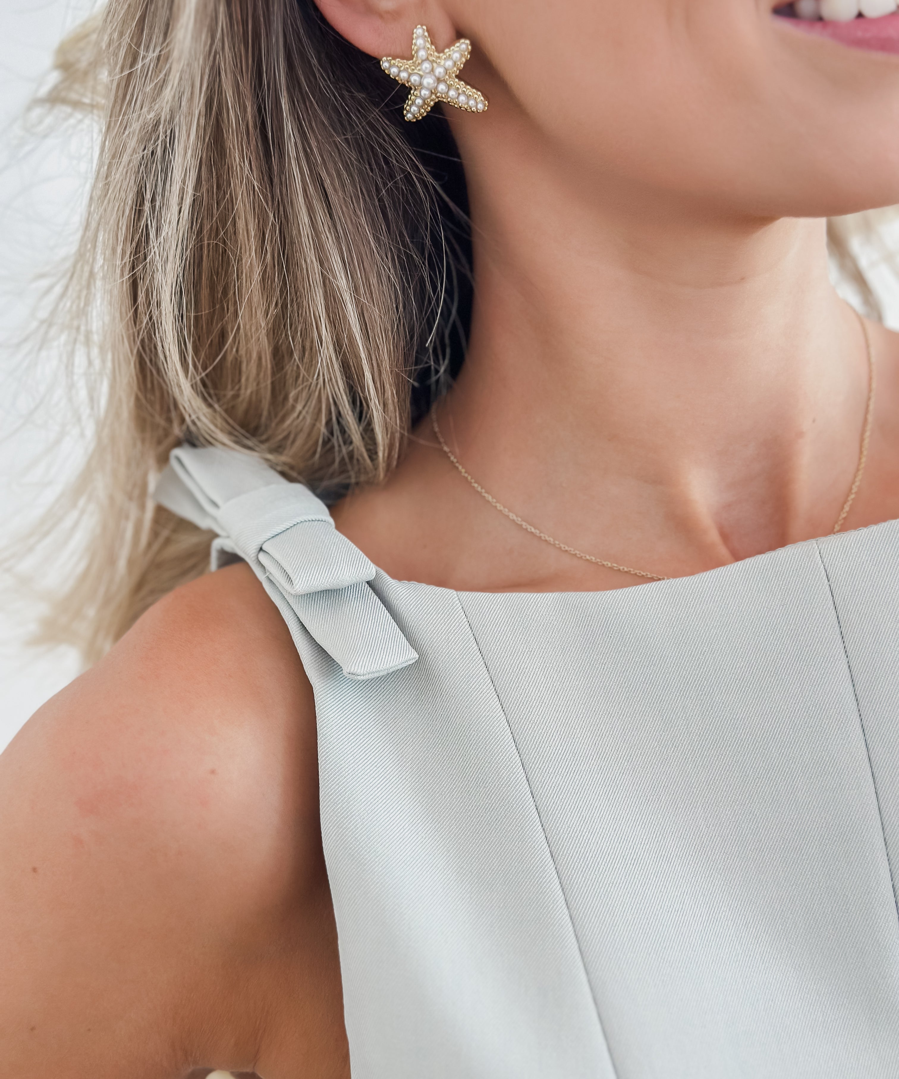 Pearl Starfish Earrings