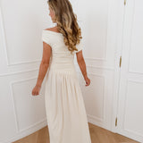 Soft Yellow Eleanora Draped Dress