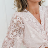 Pink Lace Esther Twist Blouse