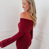 Wine Red Caroline Bandeau Dress