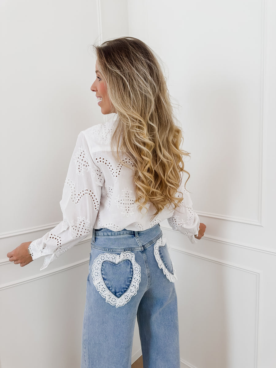 Heart Lace Jeans