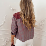 PRE ORDER Bordeaux Camilla Vichy Blouse