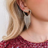 Golden Party Heart Earrings