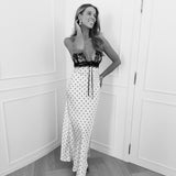 Vanilla Black Polka Dots Lace Vikkie Dress