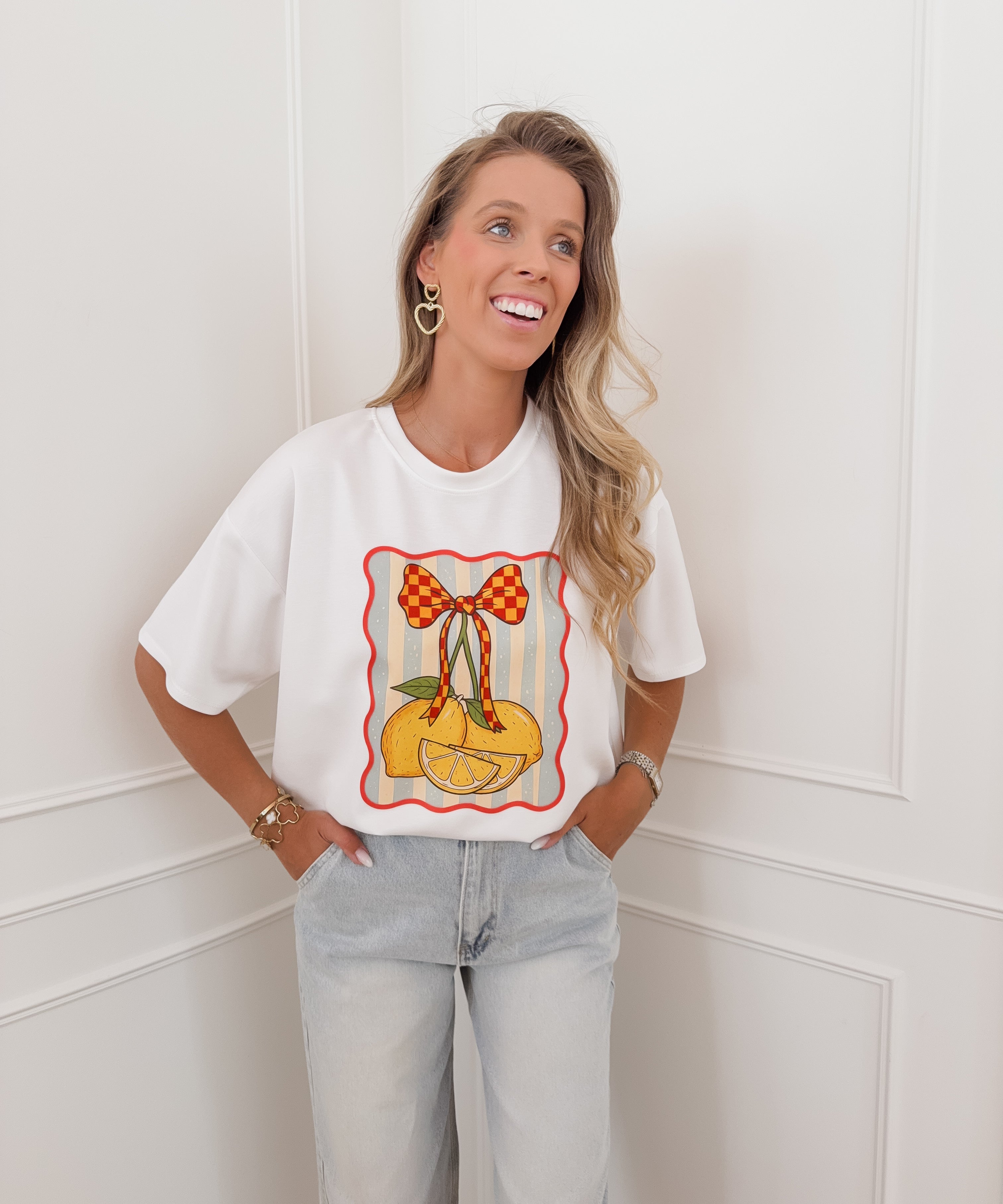 White Lemon Bow T-Shirt