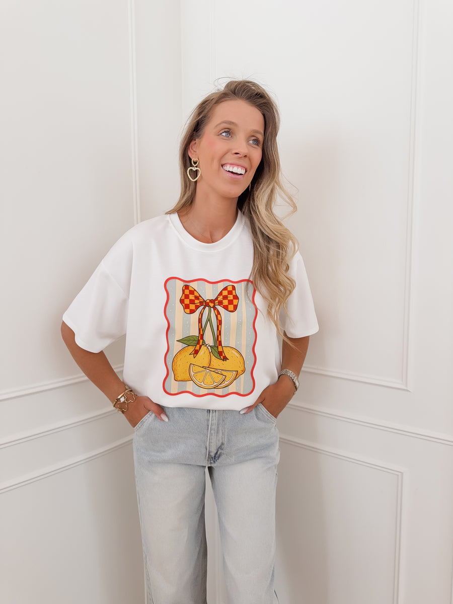 White Lemon Bow T-Shirt