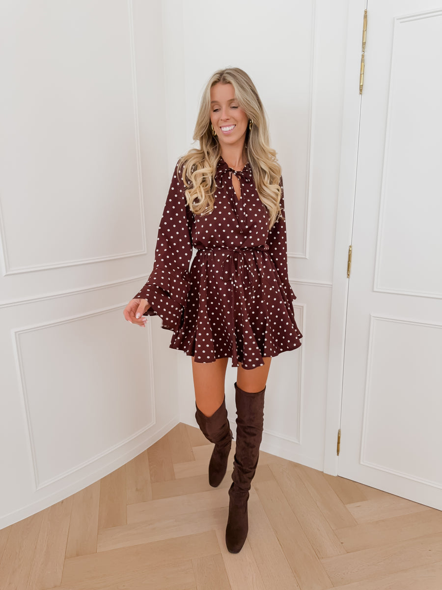 Brown Polka Dot Dress