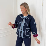 Navy Celestine Bow Jacket