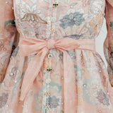 Peach Flower Amelina Dress