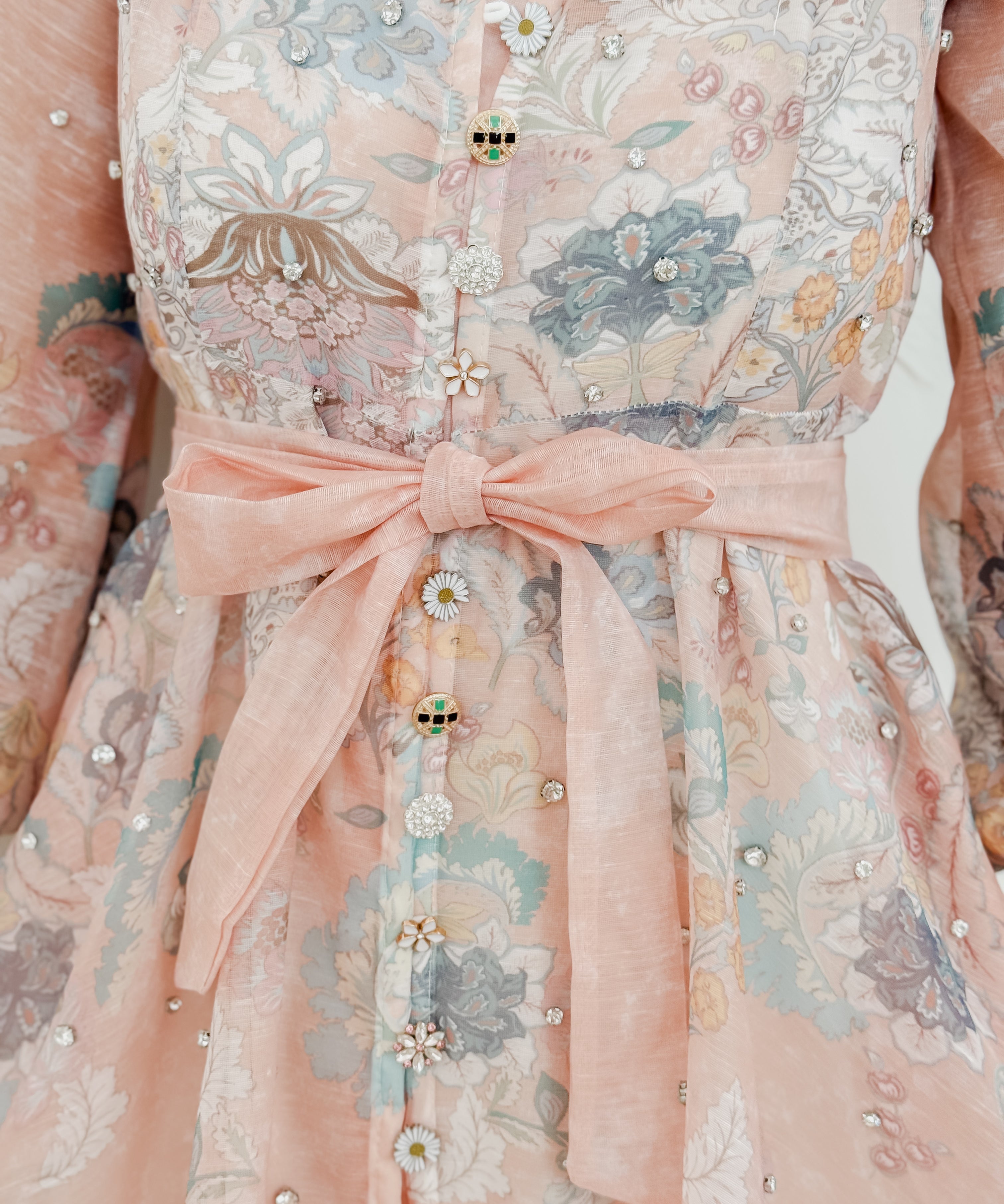 Peach Flower Amelina Dress