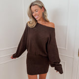 Dark Brown Viv Knitted Dress