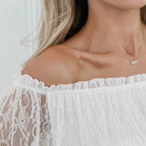 White Off Shoulder Lace Blouse