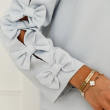 Blue Bow Sleeve Blazer