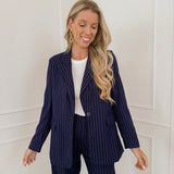 Navy striped Trouser