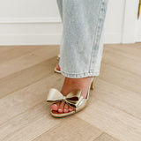 Golden Stefanie Bow Heels