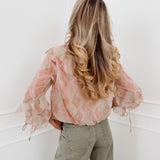 Multicolor Ruffle Eleane Blouse