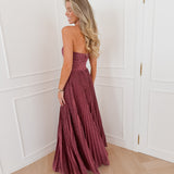 Raspberry One Shoulder Lola Long Dress