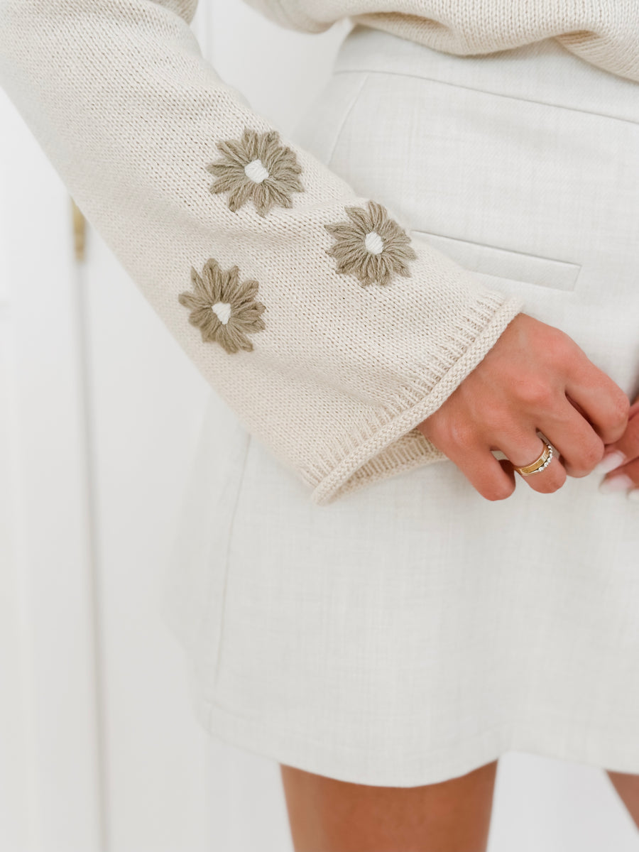 Lore Flower Sleeve Sweater