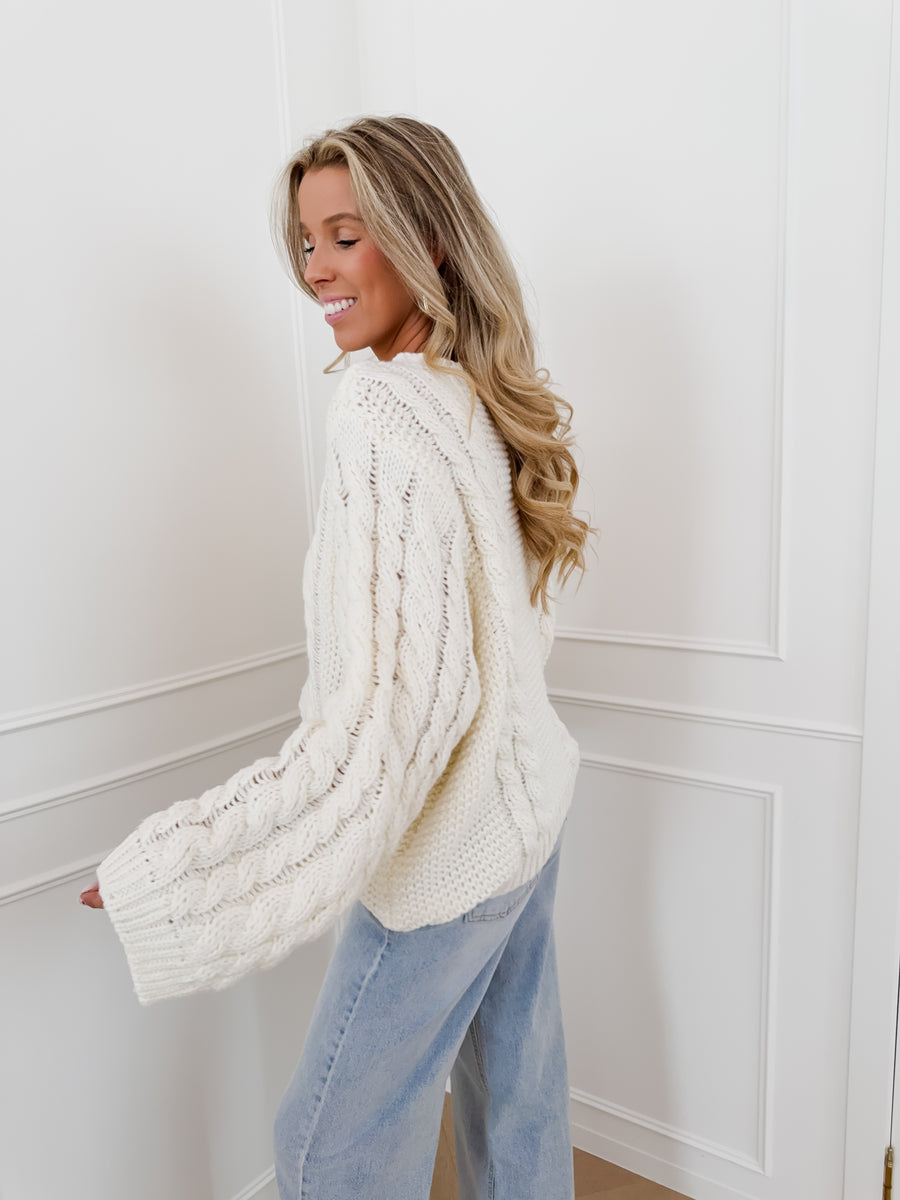 Vanille Cable Oversized Sweater