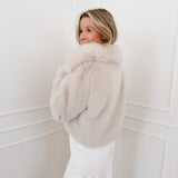 Beige Lolita Faux Fur Jacket
