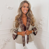 Beige Brown Detail Marly Jacket