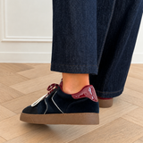 PRE ORDER Navy Bordeaux Detail Frida Sneaker