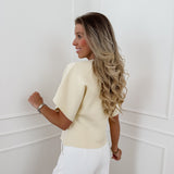 Butter Yellow Short Sleeve Gilet
