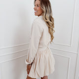 Beige Velvet Esma Ensemble