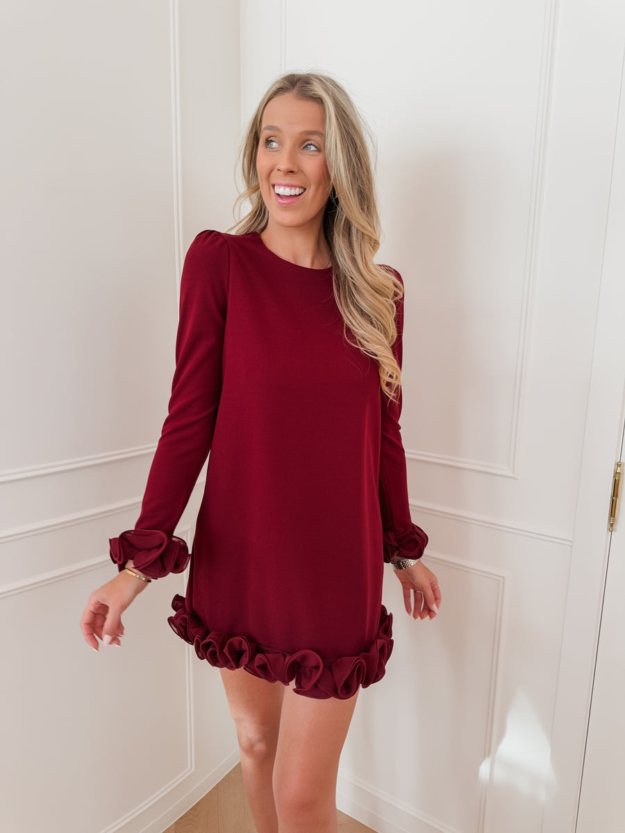 Wine Red Eldora Dress