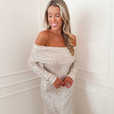Champagne Cassandra Sequin Bandeau Dress