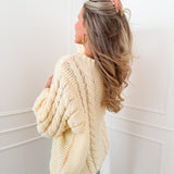 Yellow Cable Oversized Sweater