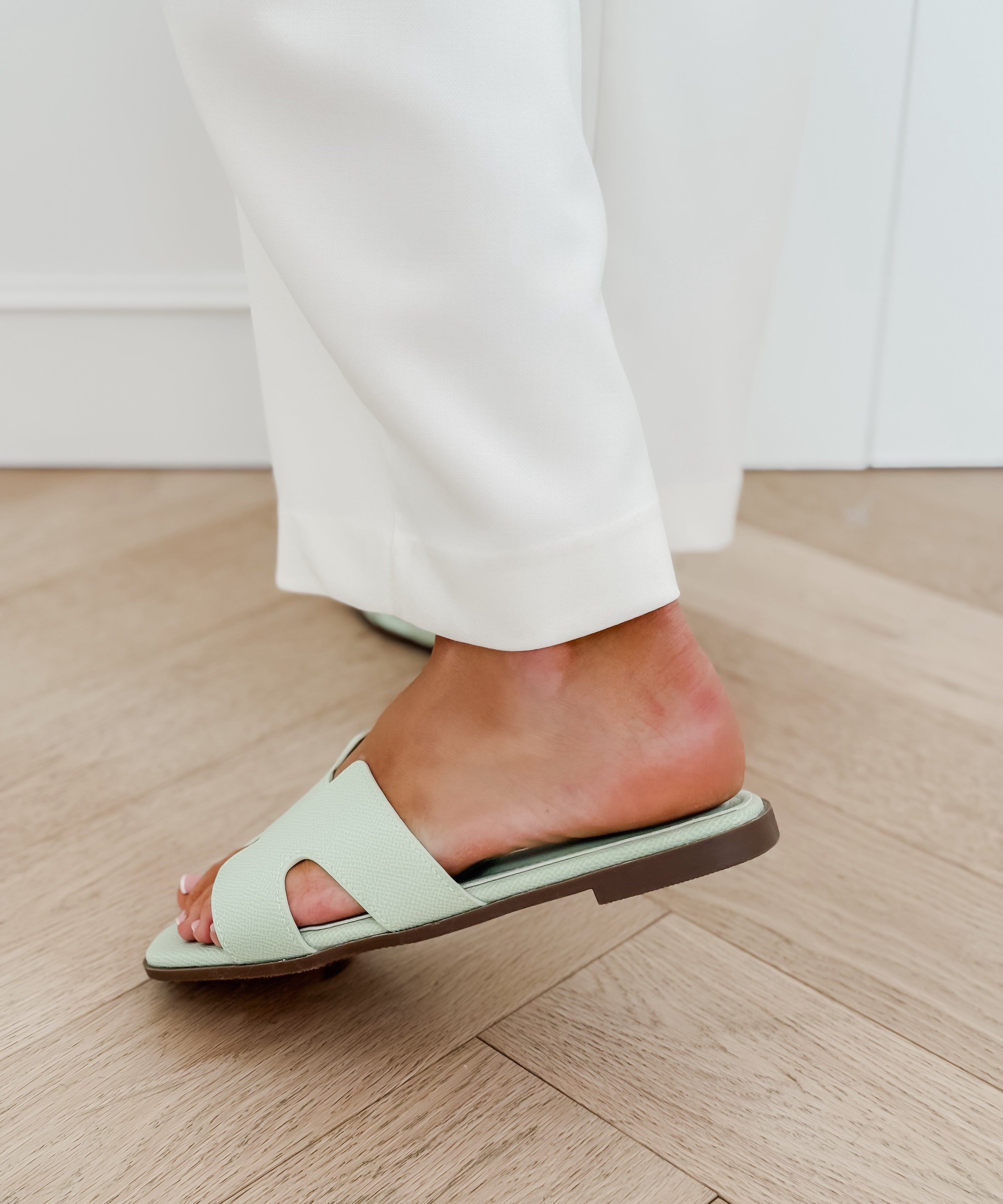 Mint Green Florine Slippers
