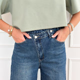 Dark Crazy Button Jeans