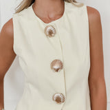 Soft Yellow Seashell Top