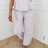 Lila Flower Maité Balloon Jeans