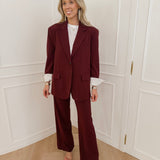 Bordeaux Striped Ariana Trouser