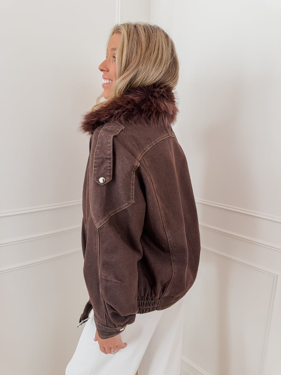 Dark Brown Farah Jacket
